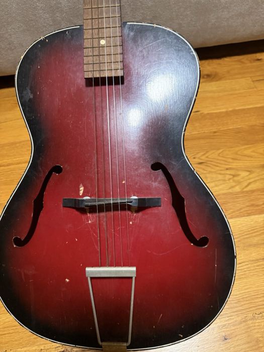 Vintage 1960s Egmond Archtop Acoustic Guitar Made In Holland As Is Project