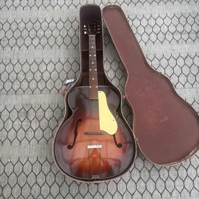 Vintage 1960s Kay N-2 Archtop Acoustic Guitar Sunburst Chicago USA CLEAN!