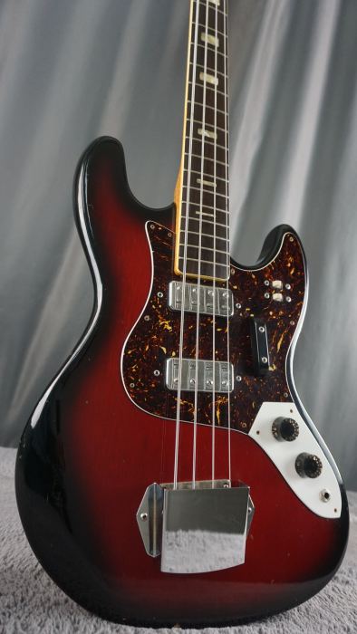 Vintage 1970s Made in Japan Bass Guitar Redburst w/ Dual Pickups