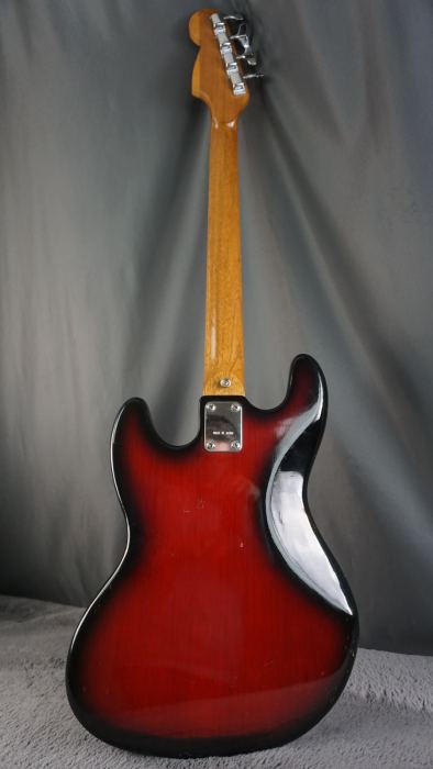 Vintage 1970s Made in Japan Bass Guitar Redburst w/ Dual Pickups