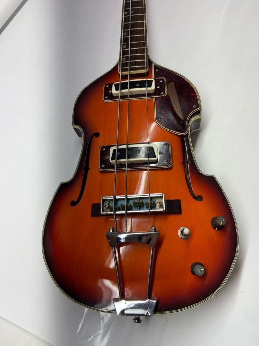 1970’s Conrad Violin Bass Guitar, Sunburst, Model 40177, Beatles Bass Copy