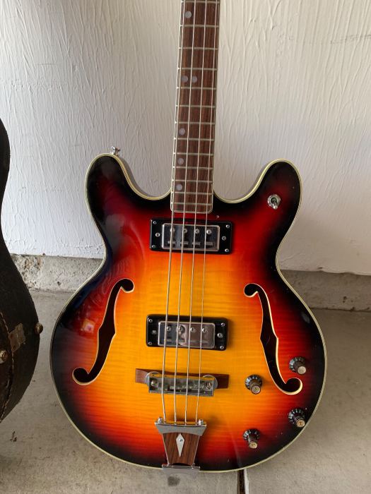 1970's Univox Coily 4 string Bass Guitar Vintage NOW U CAN HEAR IT