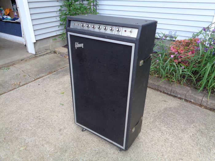 VINTAGE 1970'S 1972 1973 GIBSON BASS GUITAR SPEAKER AMPLIFIER # G-100B ORIGINAL