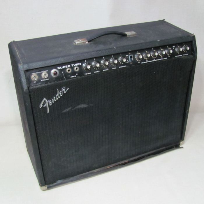 VINTAGE FENDER SUPER TWIN 2X12 TUBE GUITAR AMPLIFIER 180W USA PROJECT PARTS REPA