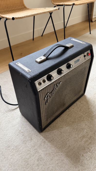 Vintage 1970 Fender Silverface Champ Tube Guitar Amplifier - All Original
