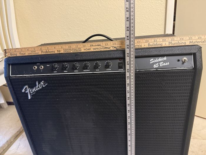 Vintage Fender Sidekick 65 Bass Guitar Amplifier *Please Read First* No Cabinet