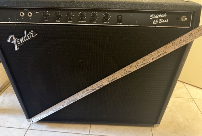 Vintage Fender Sidekick 65 Bass Guitar Amplifier *Please Read First* No Cabinet