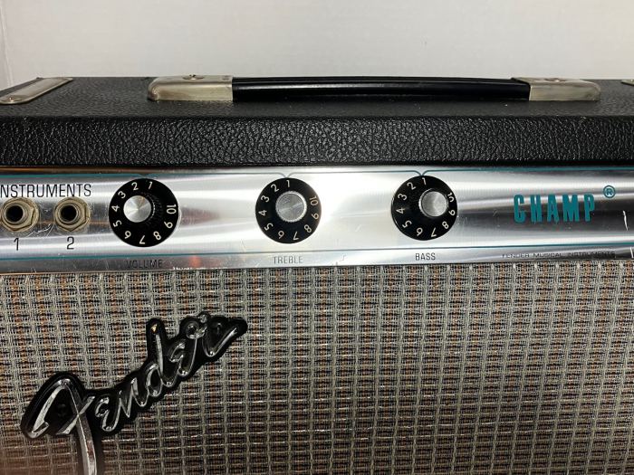 Vintage 1970's Fender Silverface Champ Tube Guitar Amplifier