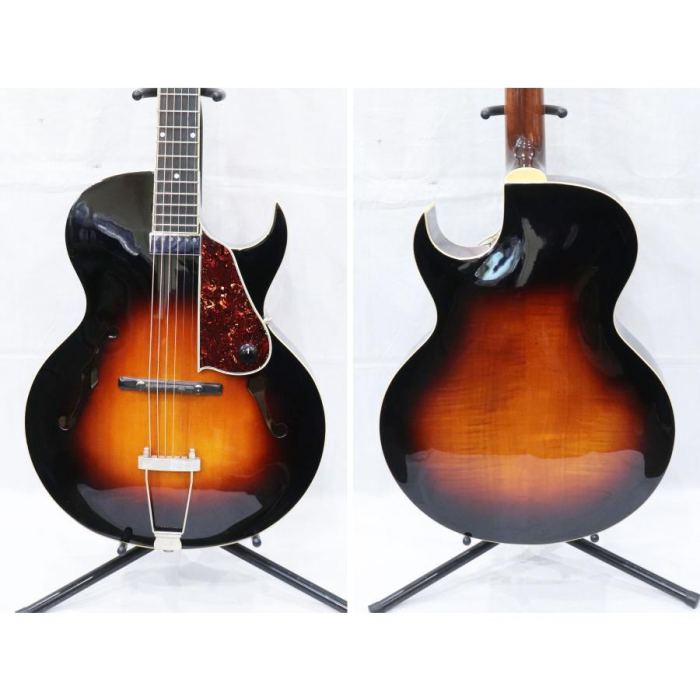The Loar LH-650 Vintage Sunburst Hand Carved Archtop Electric Guitar W/ Case