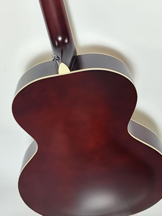 New Vintage 6 String Natural Hollow Body Archtop Jazz Electric Guitar F Hole 19F