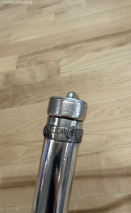 Ludwig Vintage Drum Spring Tension Gauge Tool Silver Mechanical Cushion Casing
