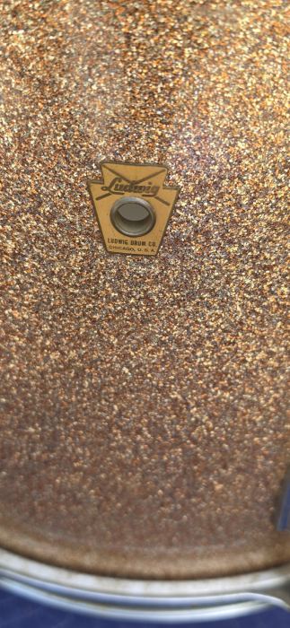 Vintage Ludwig Drum Gold Sparkle Bass 5 Piece Kit For Restore Local Pickup