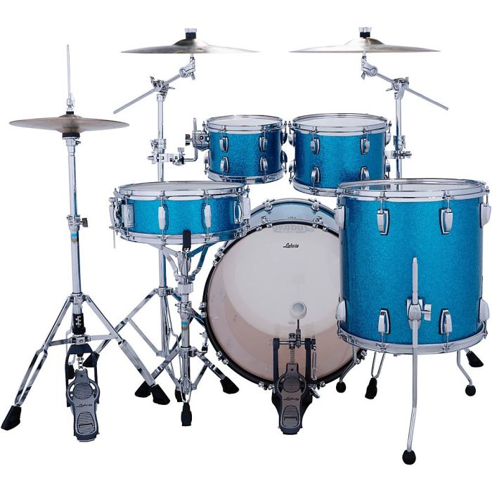 Ludwig Classic Maple Studio 4Piece Drum Shell Pack Vint Aqua Spark 197881433 RF