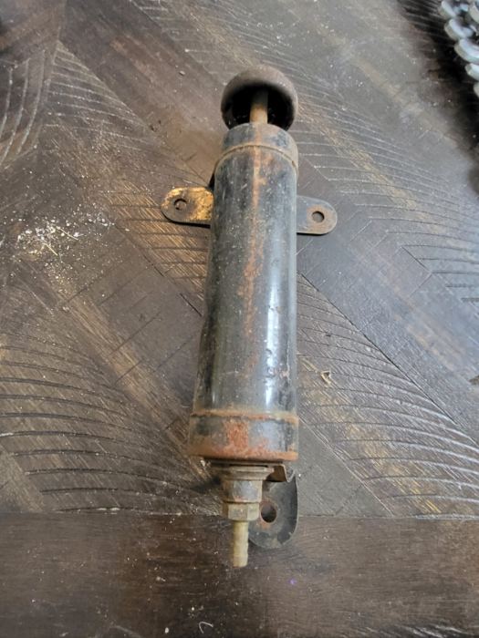 VINTAGE ANTIQUE FUEL TANK PRESSURE DASH HAND PUMP SCTA TROG HOTROD FLATHEAD RAT.