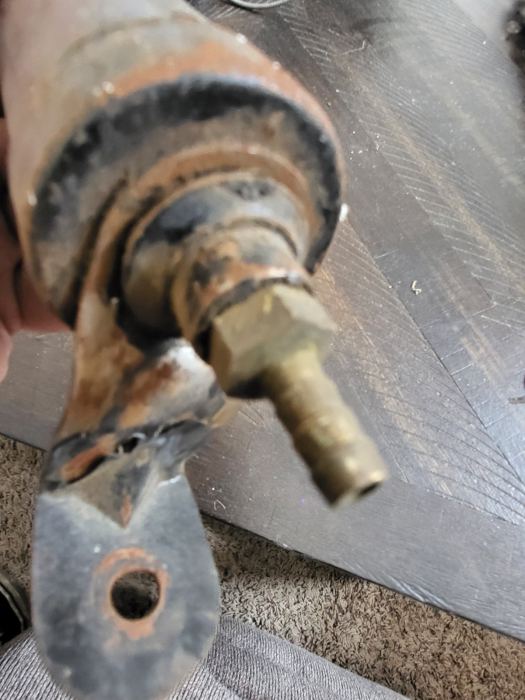 VINTAGE ANTIQUE FUEL TANK PRESSURE DASH HAND PUMP SCTA TROG HOTROD FLATHEAD RAT.