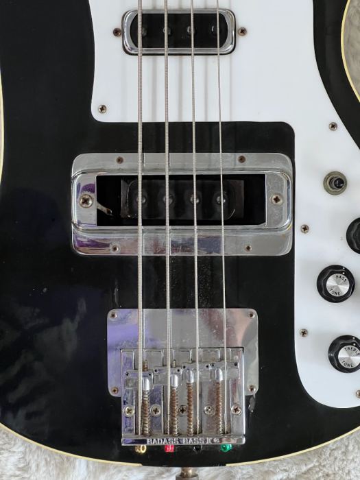 1978 Vintage Rickenbacker 4001 Bass Guitar – Jetglo Black –  Includes Hard C