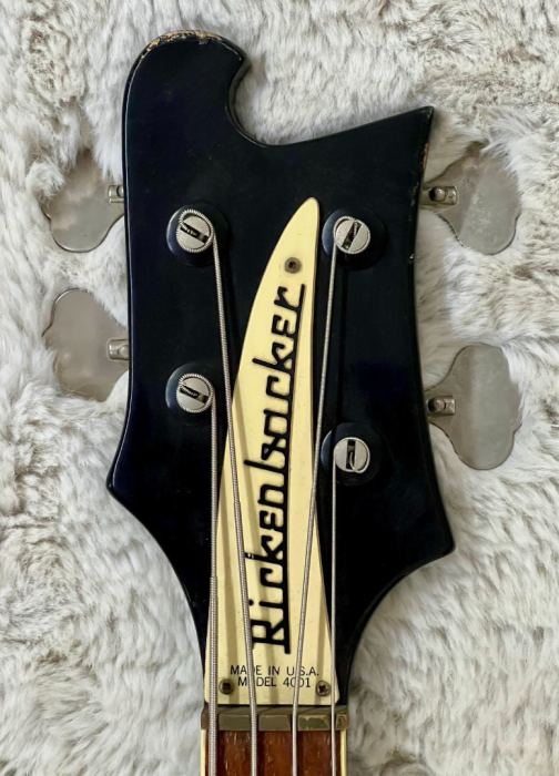 1978 Vintage Rickenbacker 4001 Bass Guitar – Jetglo Black –  Includes Hard C