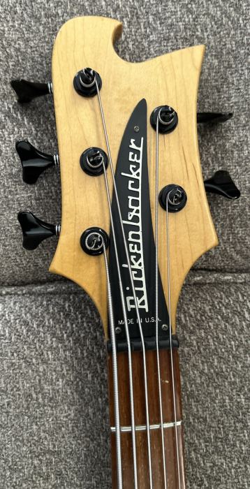 Vintage 1987 Rickenbacker 4003S/5 Bass Guitar In Mapleglo With Black Hardware