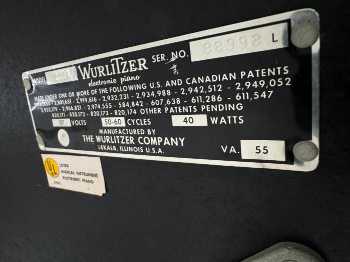 Vintage Wurlitzer 200A Electric Piano 1970s Reed Keyboard Rare TESTED Works