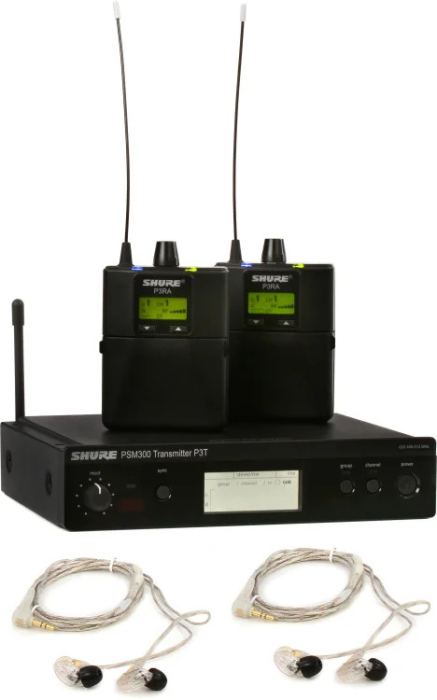 Shure PSM300 Twin Pack Pro P3TRA215TWP Wireless In-ear Monitor System - G20 Band