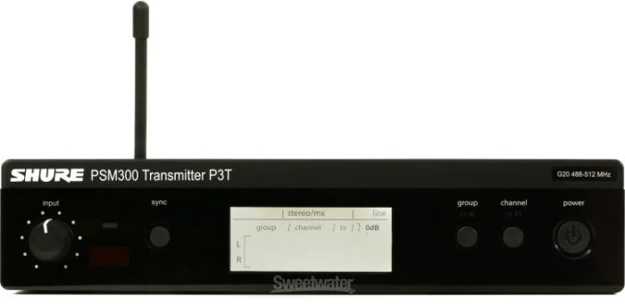 Shure PSM300 Twin Pack Pro P3TRA215TWP Wireless In-ear Monitor System - G20 Band